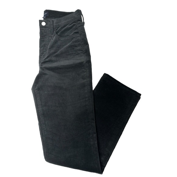 J.CREW Denim - J.Crew -Black Corduroy Pants - Women's Size 25 Mid Rise Straight Leg Classic Fit